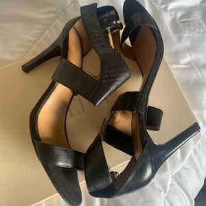Nine West Adriano Black Leather Heels